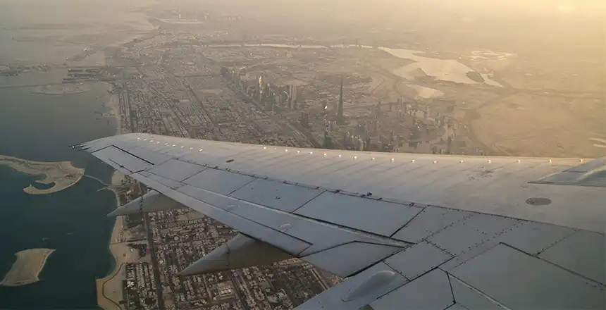 Anreise nach Dubai mit dem Flugzeug