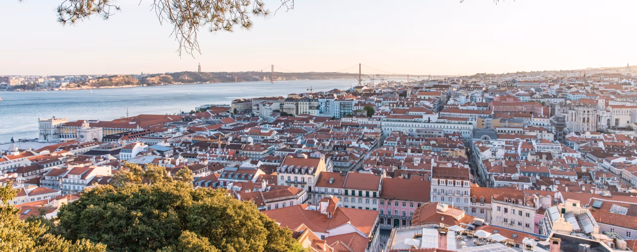 Blick über Lissabon in Portugal