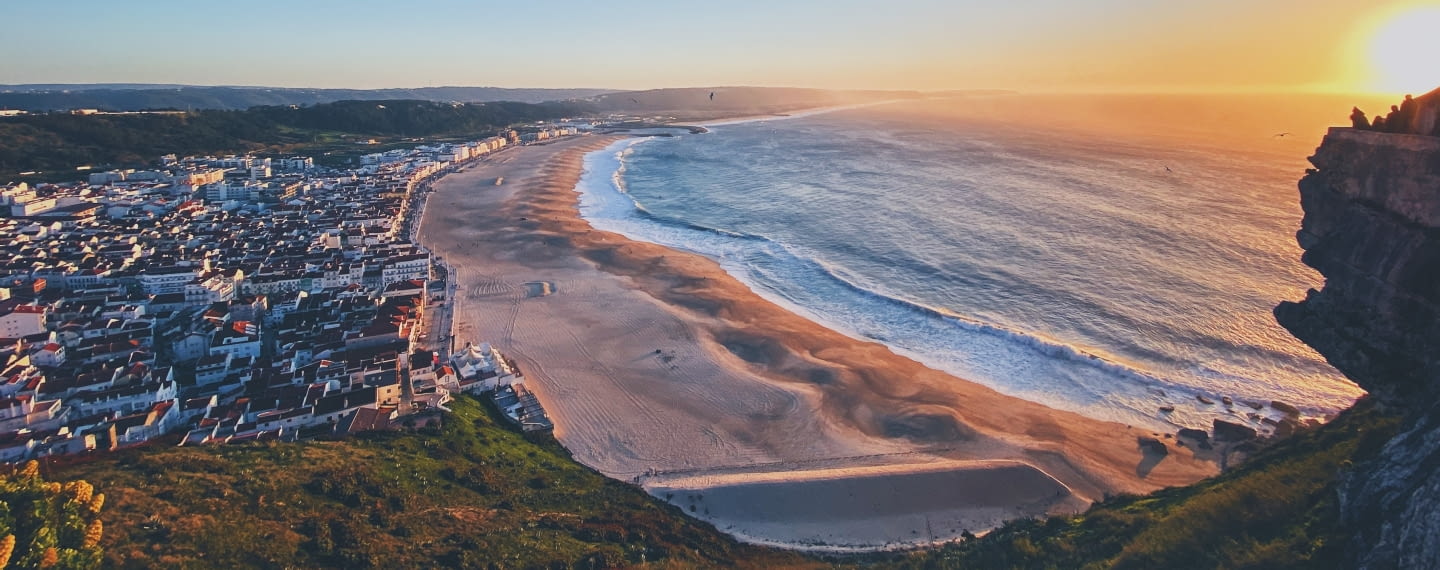 Küste von Nazare in Portugal
