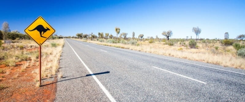 australien straße schild känguru fotolia 87450627