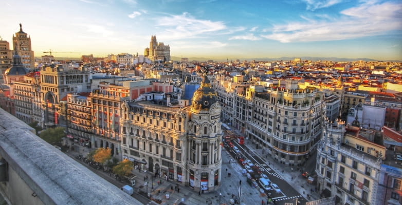 Ausblick über Madrid, Spanien